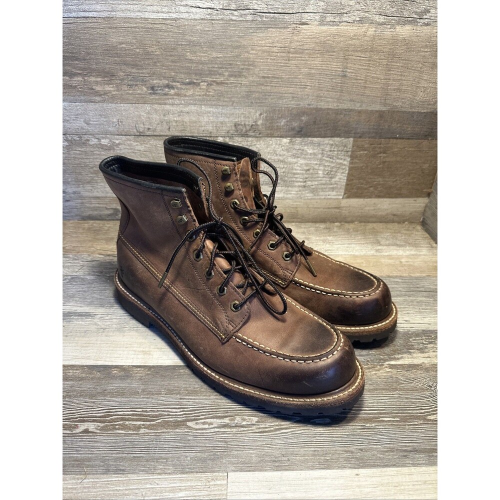 FRYE Boots - Brogue - Men's Size 11 M - Dark Brown Leather Lace Up Mid - USA